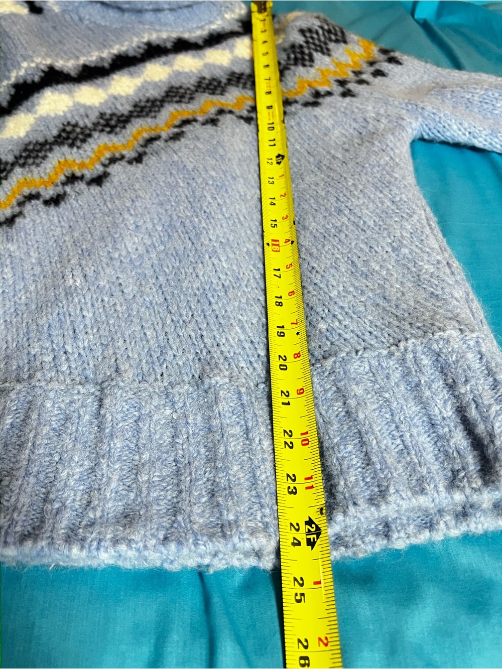 Derek Lam 10 Crosby Alpaca Merino Fair Isle Turtleneck Sweater XS - Picture 10 of 10